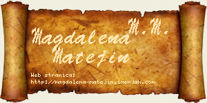 Magdalena Matejin vizit kartica